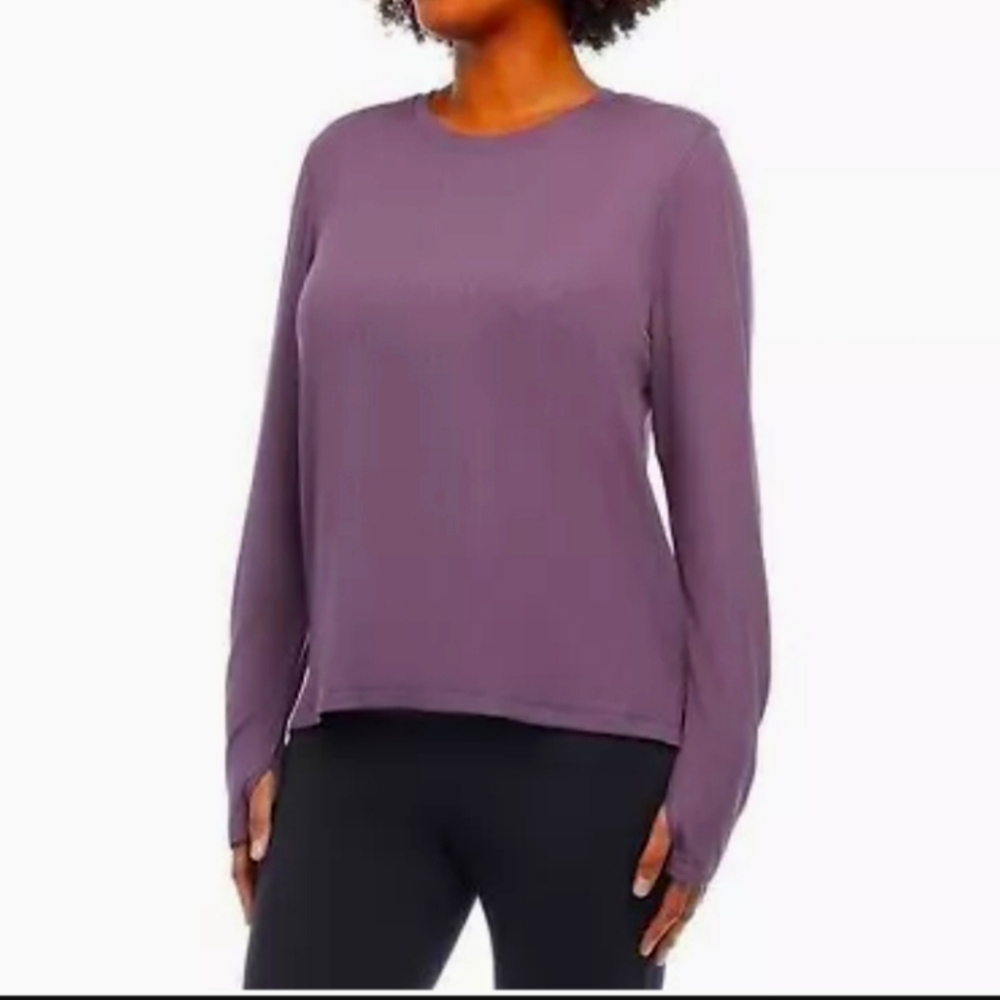 NWT-Danskin plum ribbed top-Medium